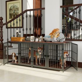 Dog Crate Furniture Heavy Duty Dog Kennels, End Side Table, Wooden Dog House for Small Medium Large Dog Chew-Resistant