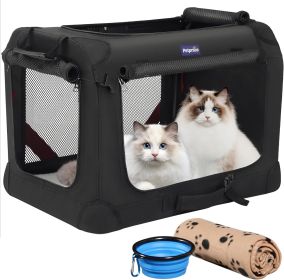 Soft Pet Carrier,Cat LargeCarrier for 2 Cats Small Medium Dogs, for Traveling with Warm Blanket Foldable Bowl and Washable Pad