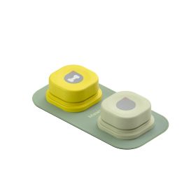 MEWOOFUN Dog Button Record Talking Pet Communication Vocal Training Interactive Toy Bell Ringer With Pad and Sticker Easy To Use (Color: 2 packs)