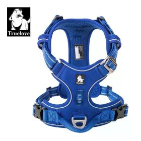 Truelove Pet Explosion-proof Dog Harness Camouflage Reflective Nylon Special Edition and Upgrade Version Easy to Adjust TLH5653 (Color: Royal Blue, size: XL)